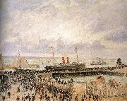 Camille Pissarro Cloudy pier oil on canvas